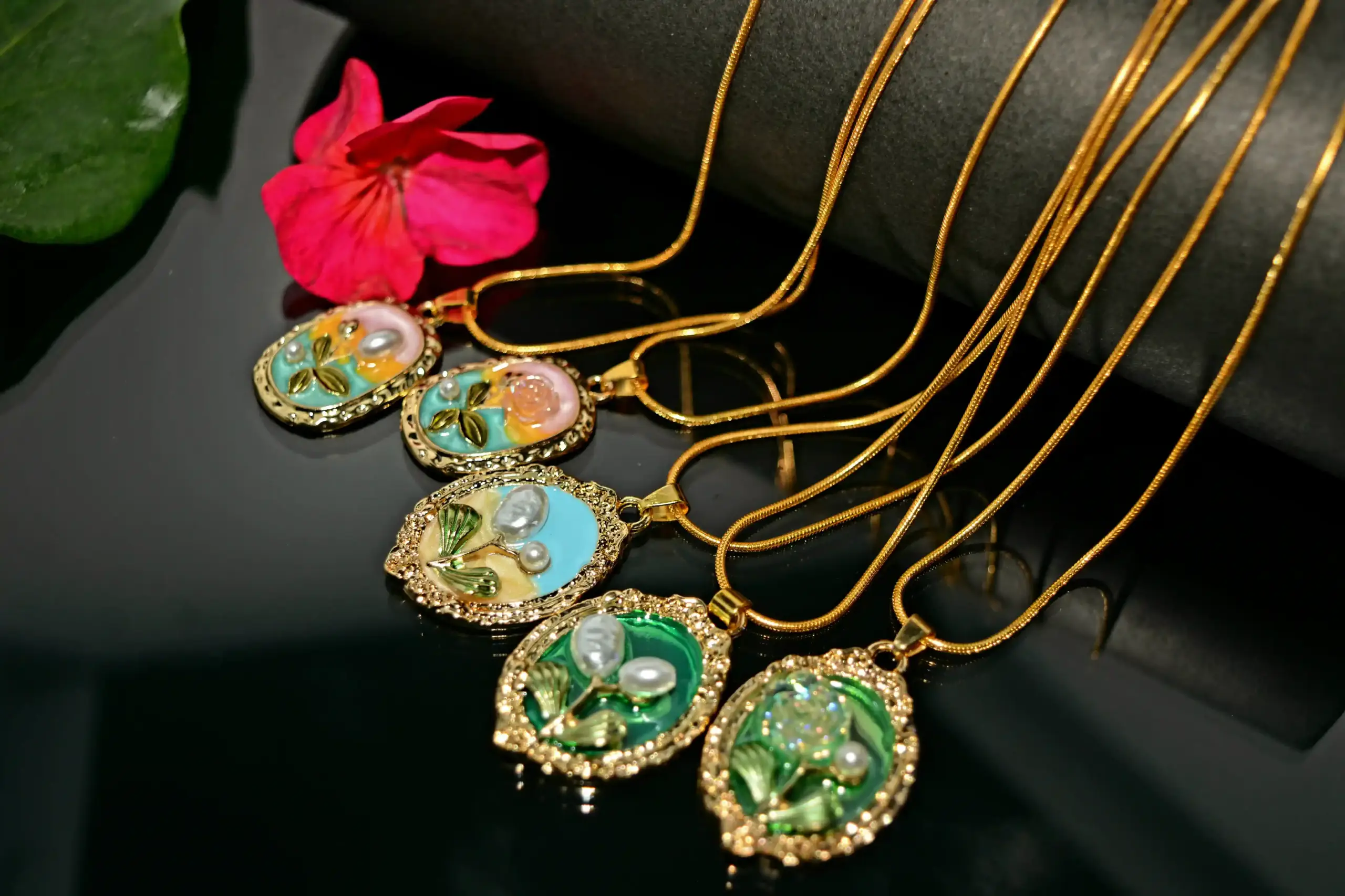 Epoxy Pendant Necklace