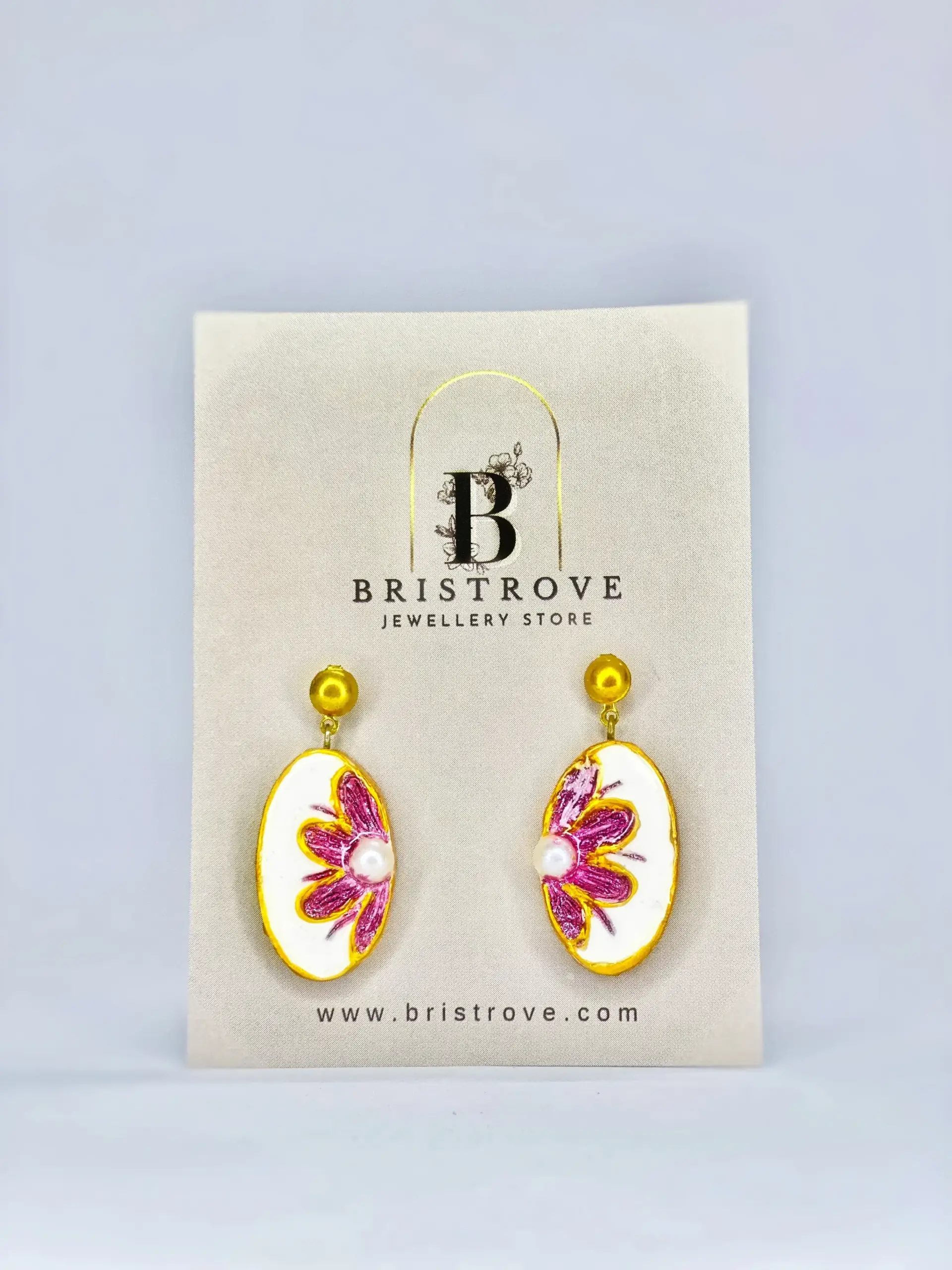 Blush Petal Drop Studs