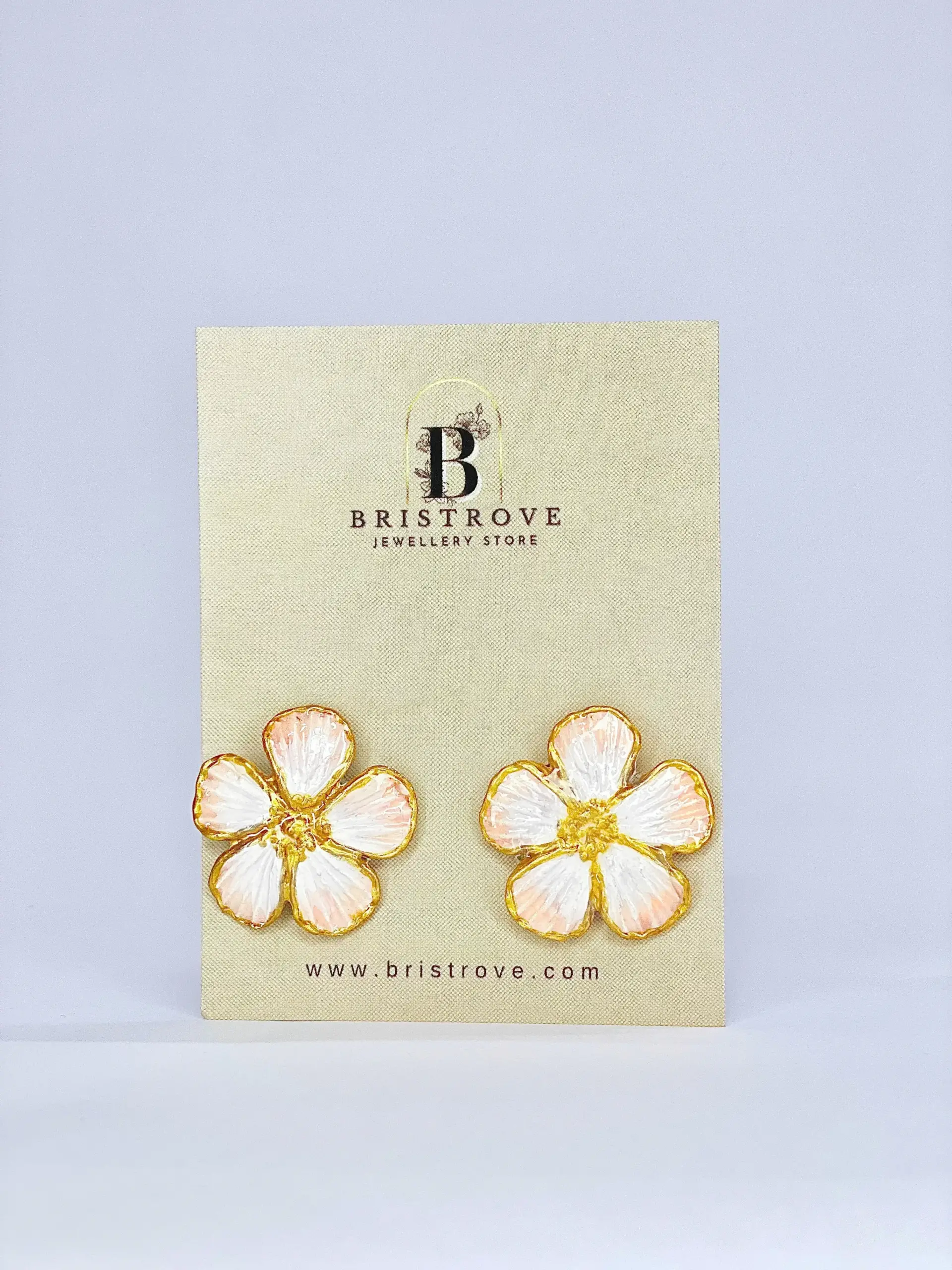 Ivory Flower studs