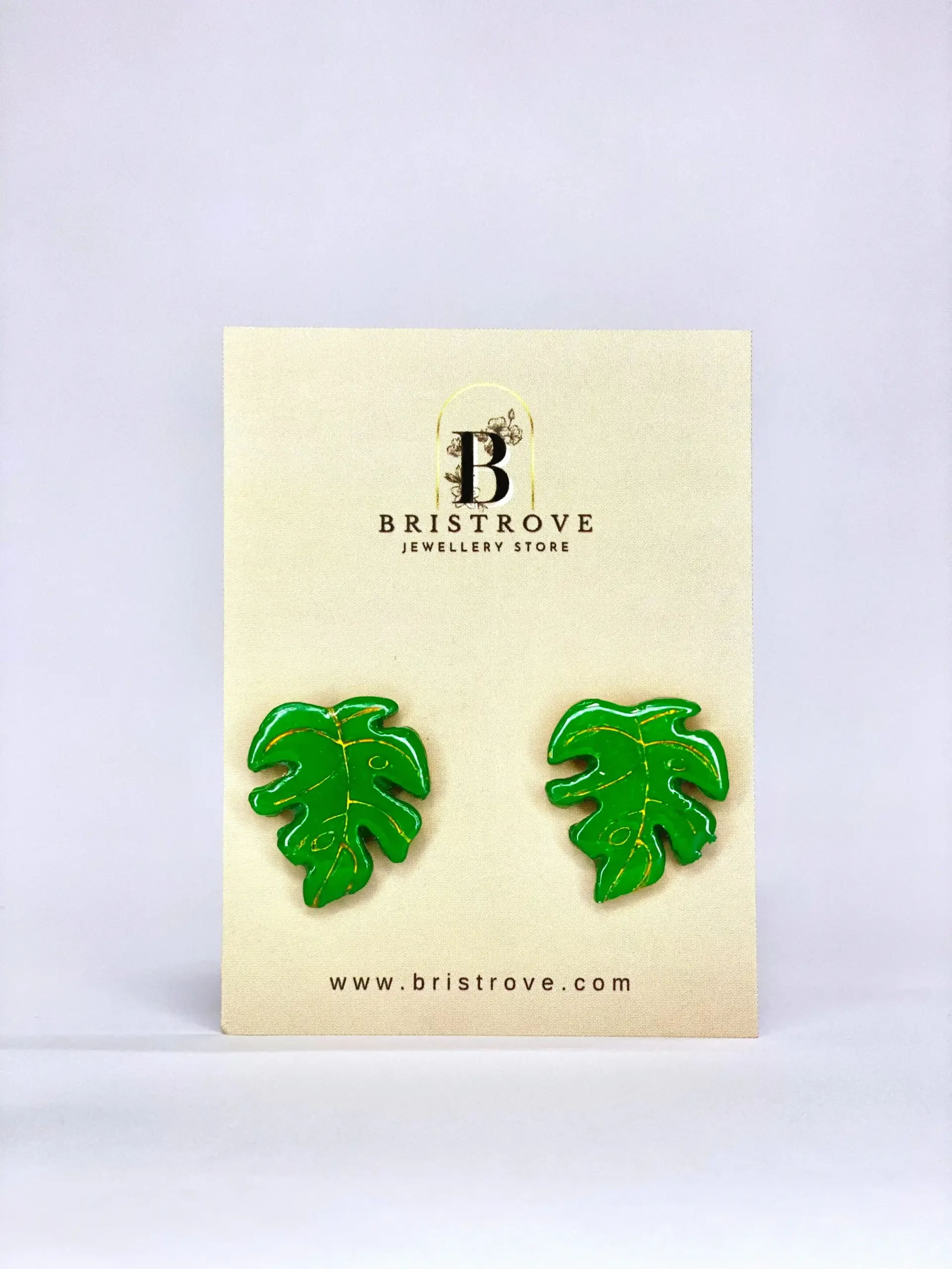 Monstera leaf Studs