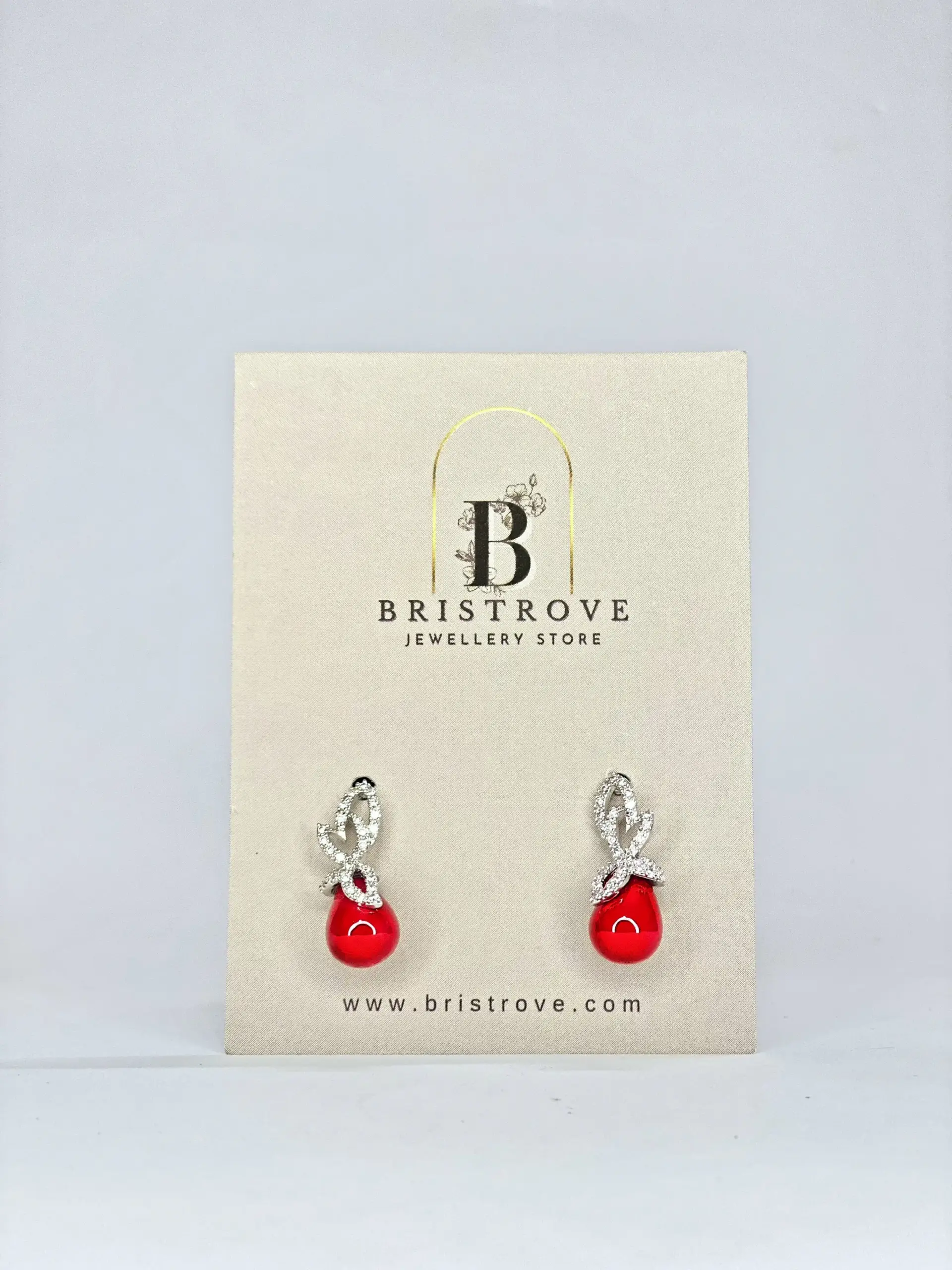 Red Teardrop Dangles