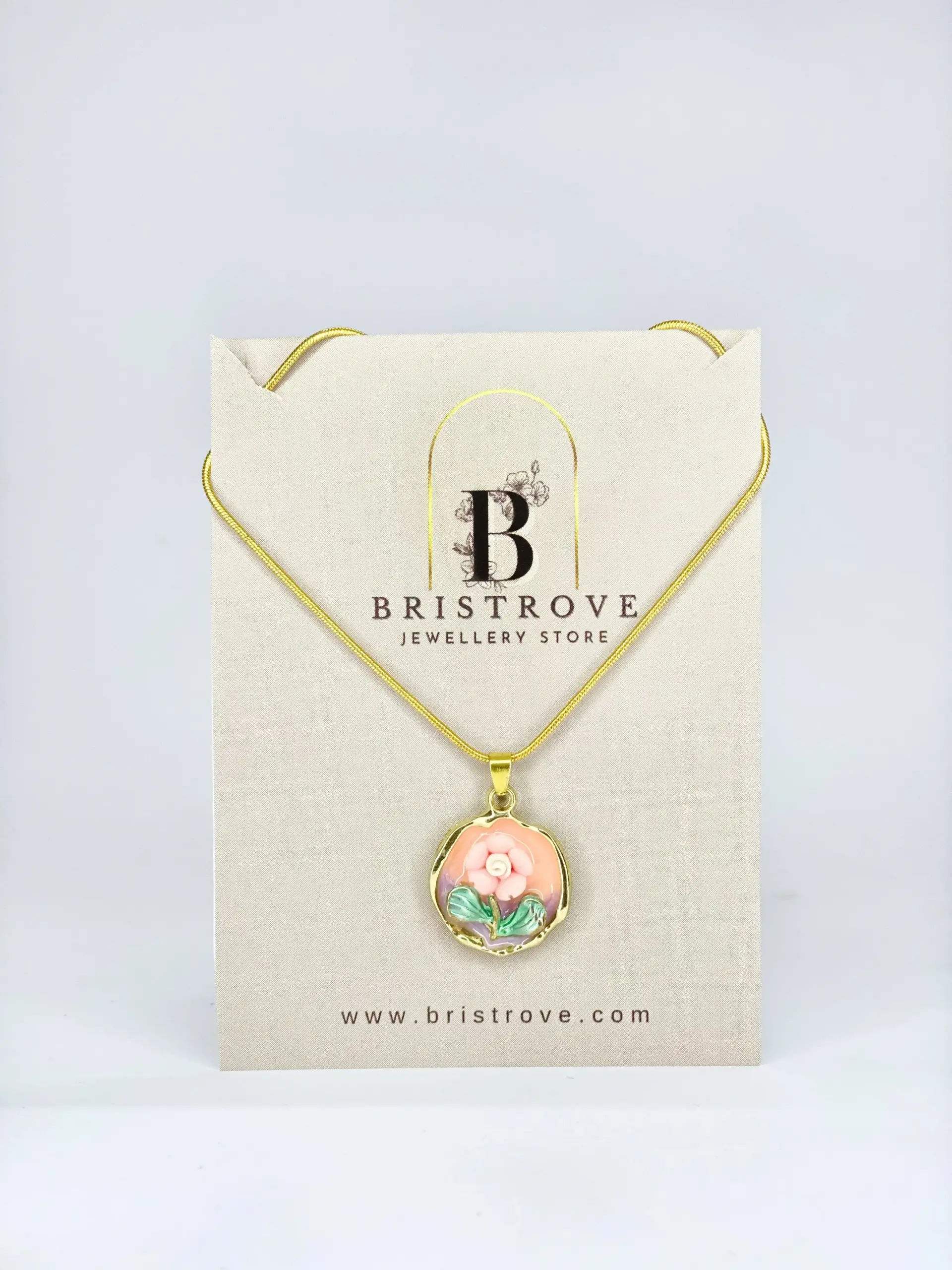 Rose Petal Charm Necklace