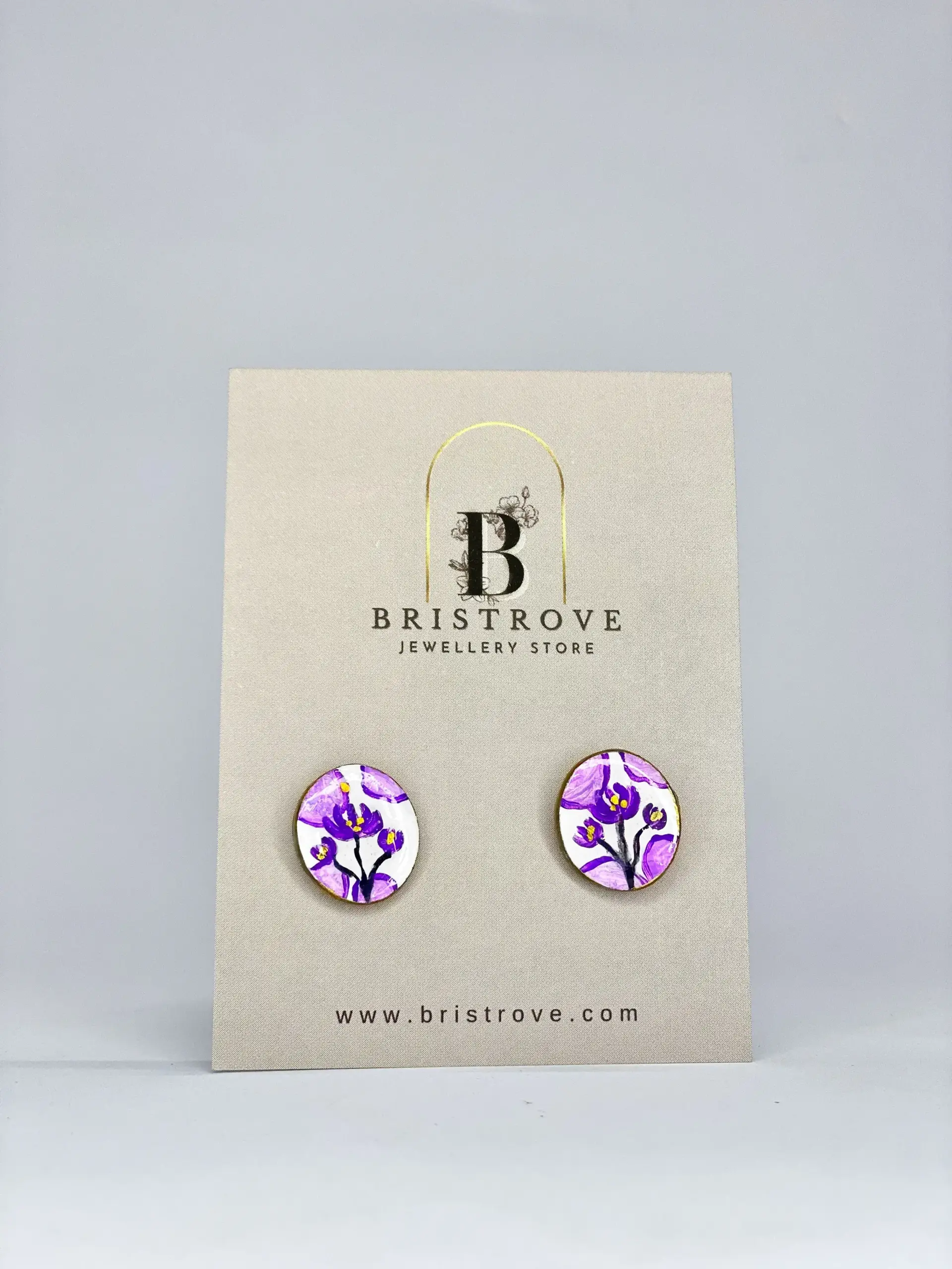 Violet Bloom Studs