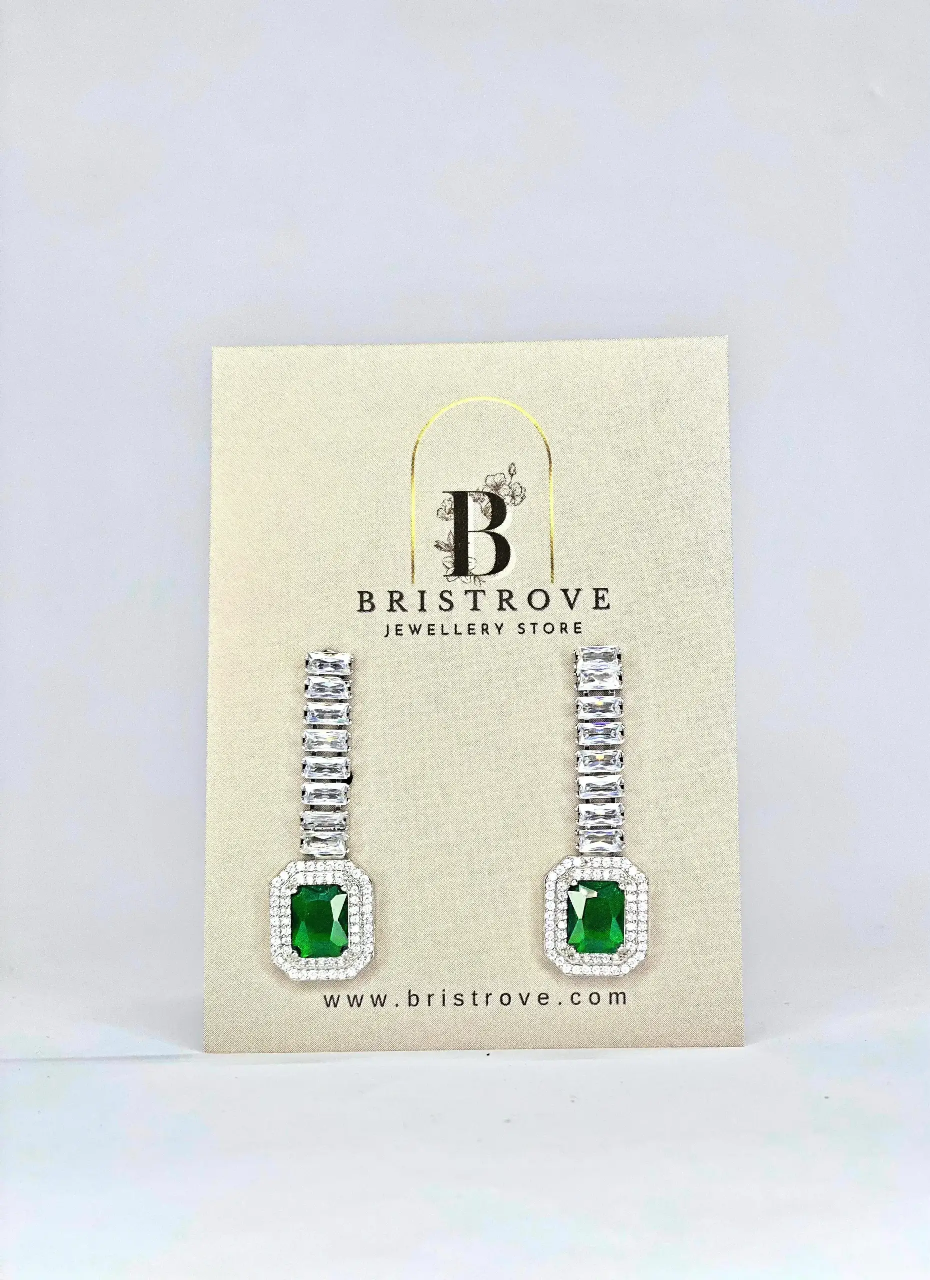 Emerald Cut Drop Earrings
