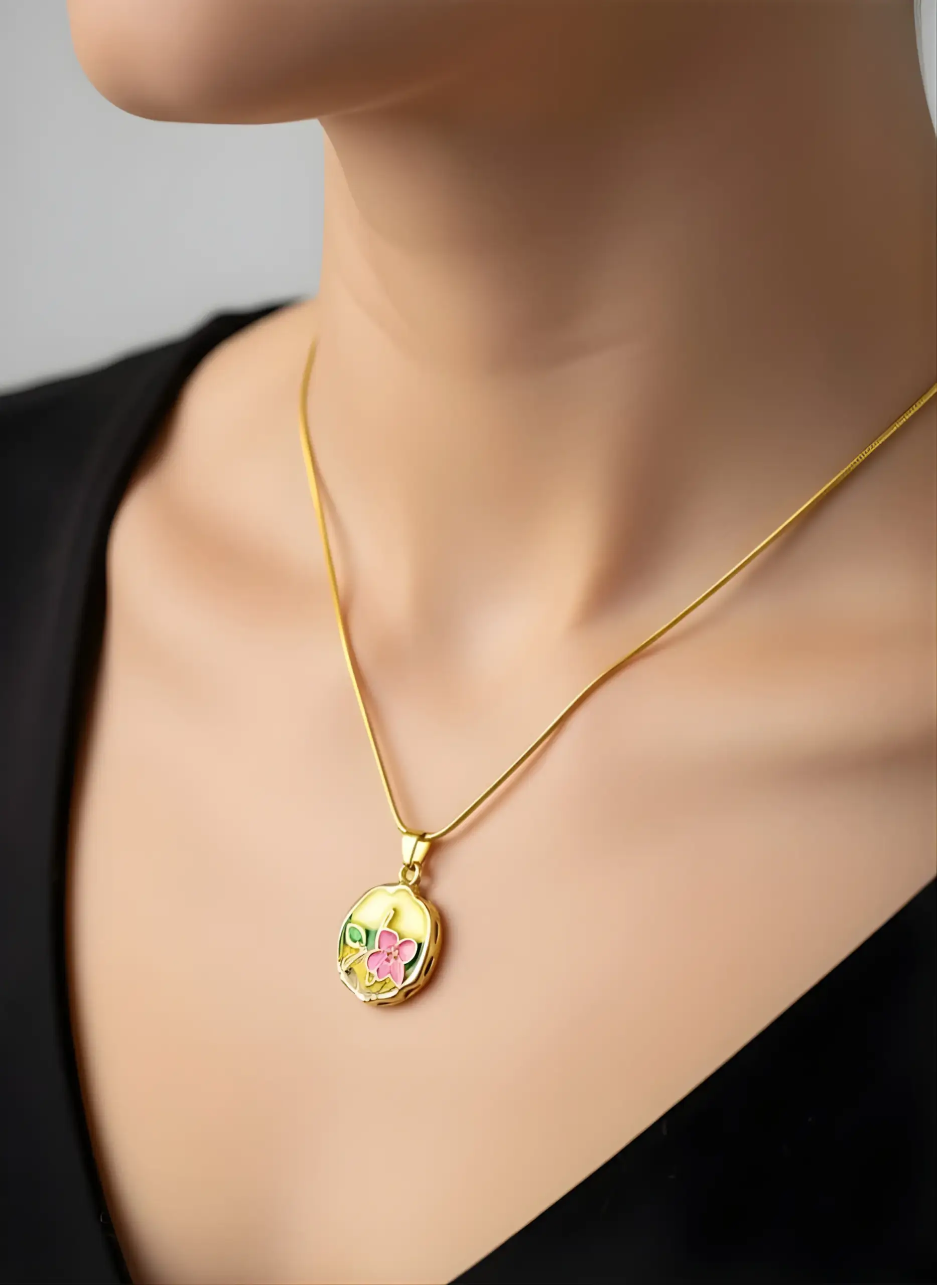 Sunny Pink Bloom Pendant - Image 2