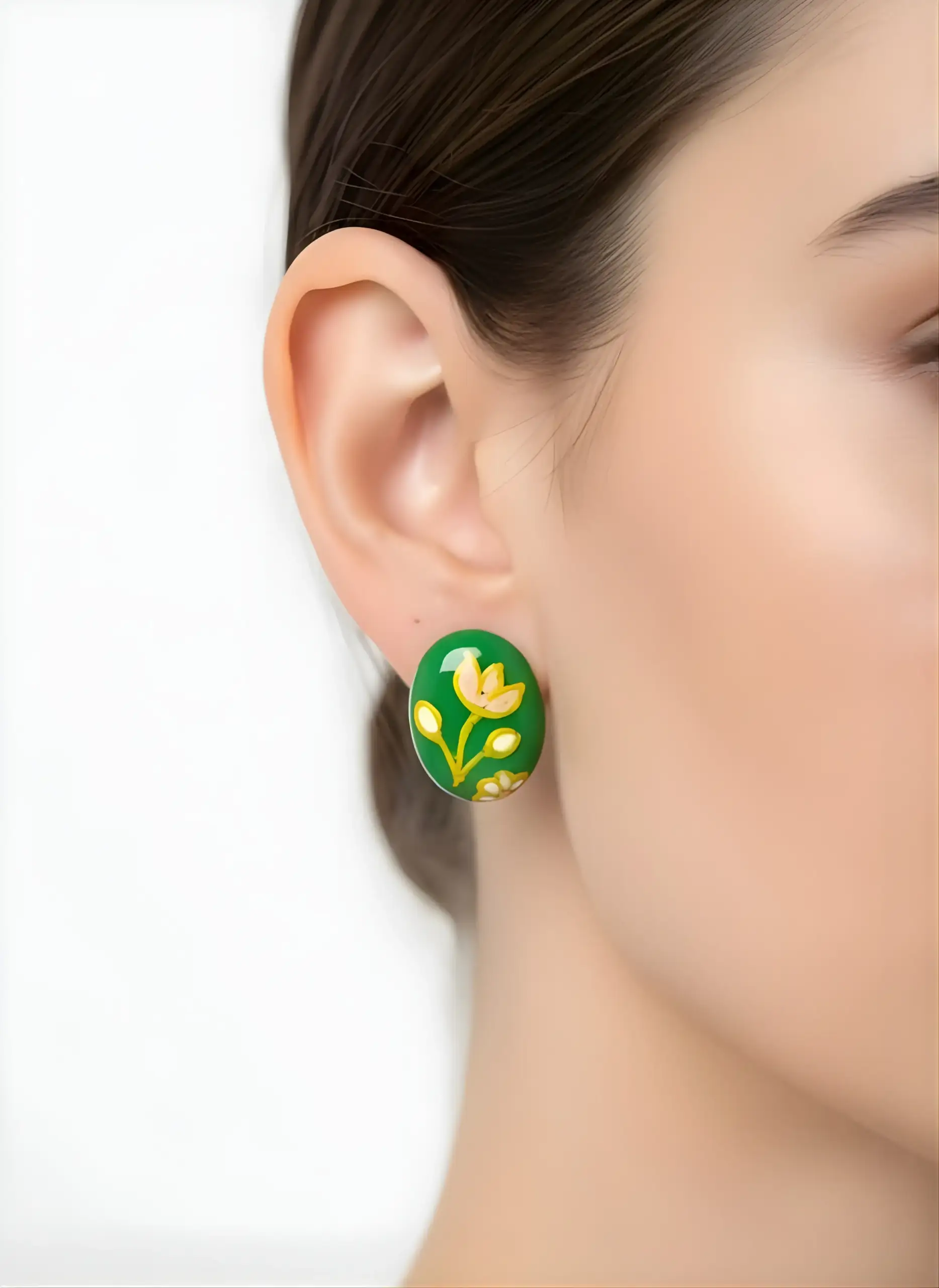 Golden Leaflet Studs - Image 2