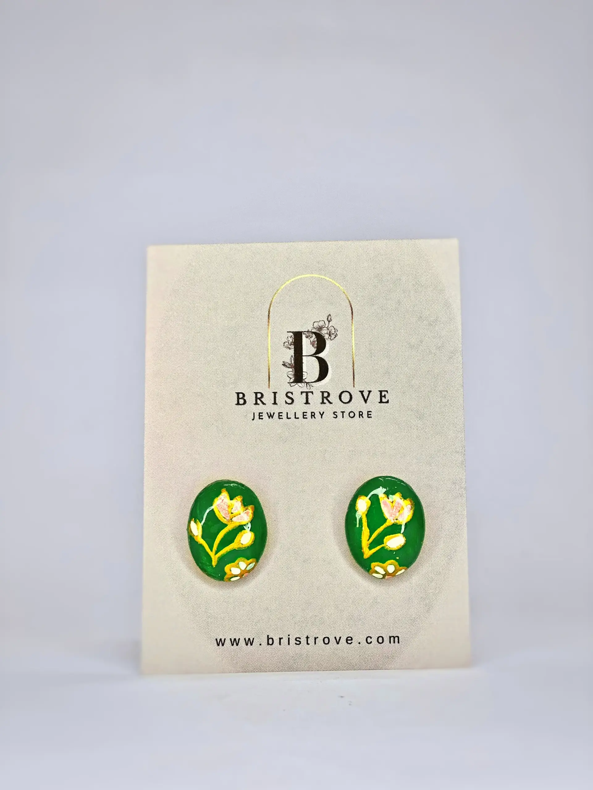 Golden Leaflet Studs